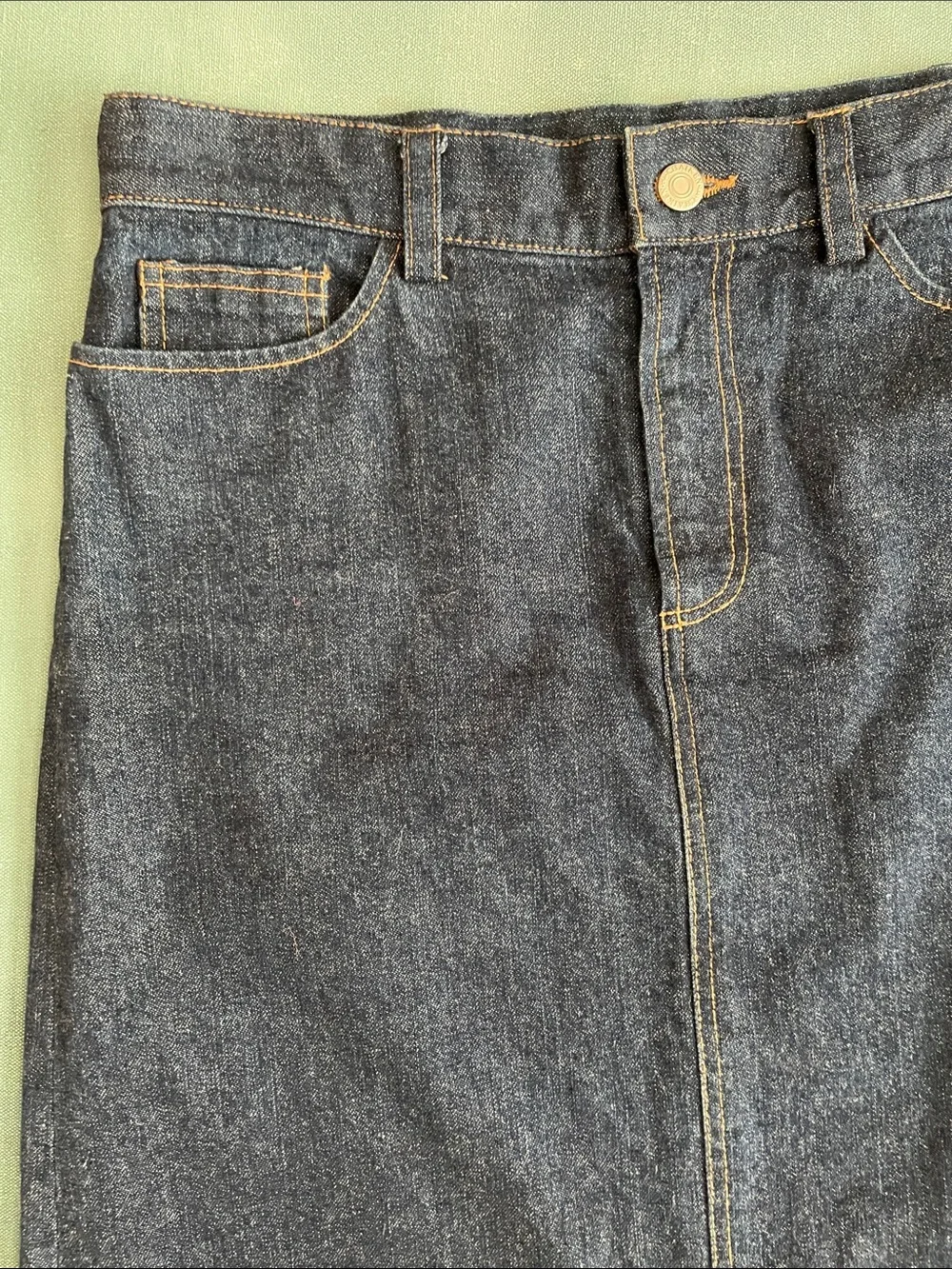 Chaiken Denim Skirt Asymetrical Hemline
